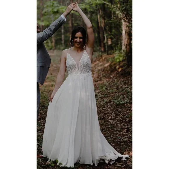 Anthropologie Jenny Yoo Kelsey Wedding Gown Size 2